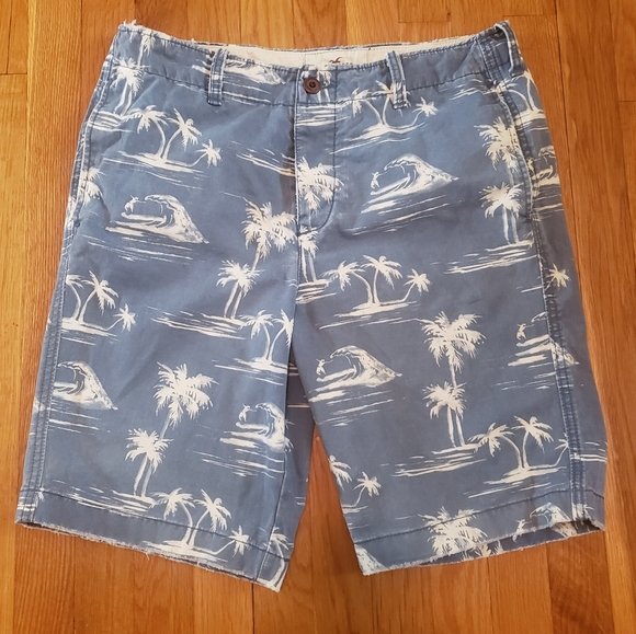 Hollister Shorts with Palm Trees and Waves (Rare) - Picture 1 of 5